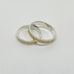 ALIANZAS DE PLATA Y ORO 18K