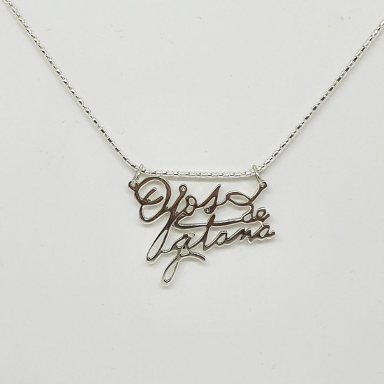 DIJE DE PLATA NOMBRE CALADO DIJE DE PLATA NOMBRE CALADO
