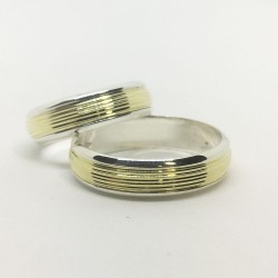 ALIANZAS DE PLATA Y ORO 18K