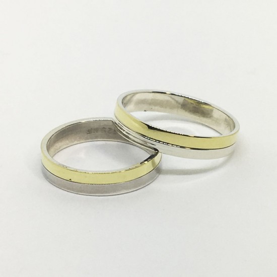 ALIANZAS DE PLATA Y ORO 18K ALIANZAS DE PLATA Y ORO 18K