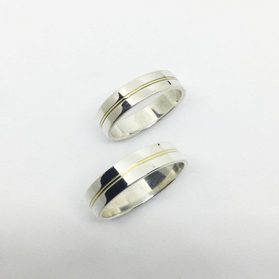 ALIANZAS DE PLATA Y ORO 18K ALIANZAS DE PLATA Y ORO 18K