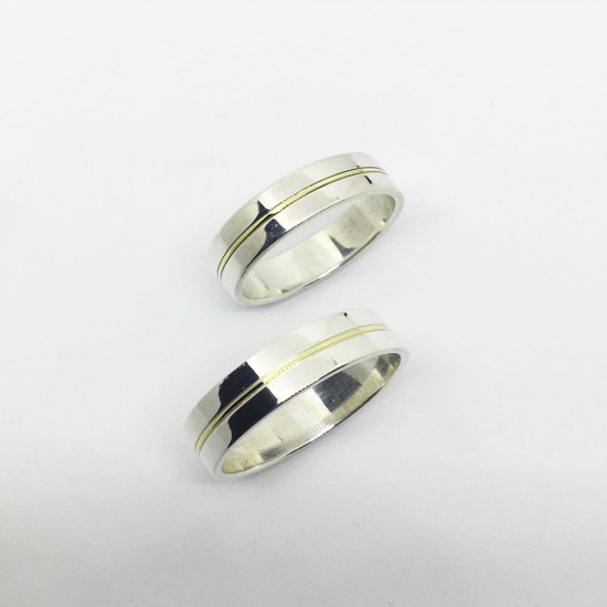 ALIANZAS DE PLATA Y ORO 18K